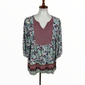 Umgee Top Large Blouse Boho Floral